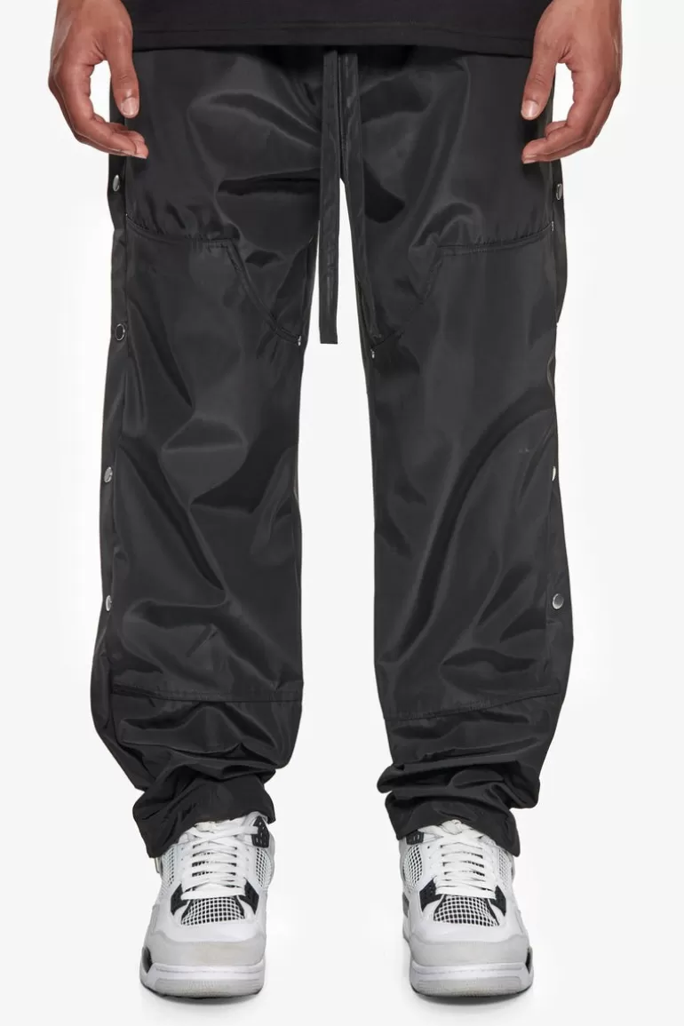 Fashion Dropsize Button Track Pants Black