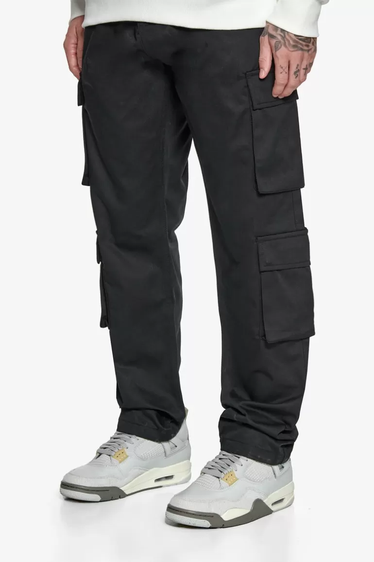 Shop Dropsize Double Cargo Pocket Workwear Pants Black