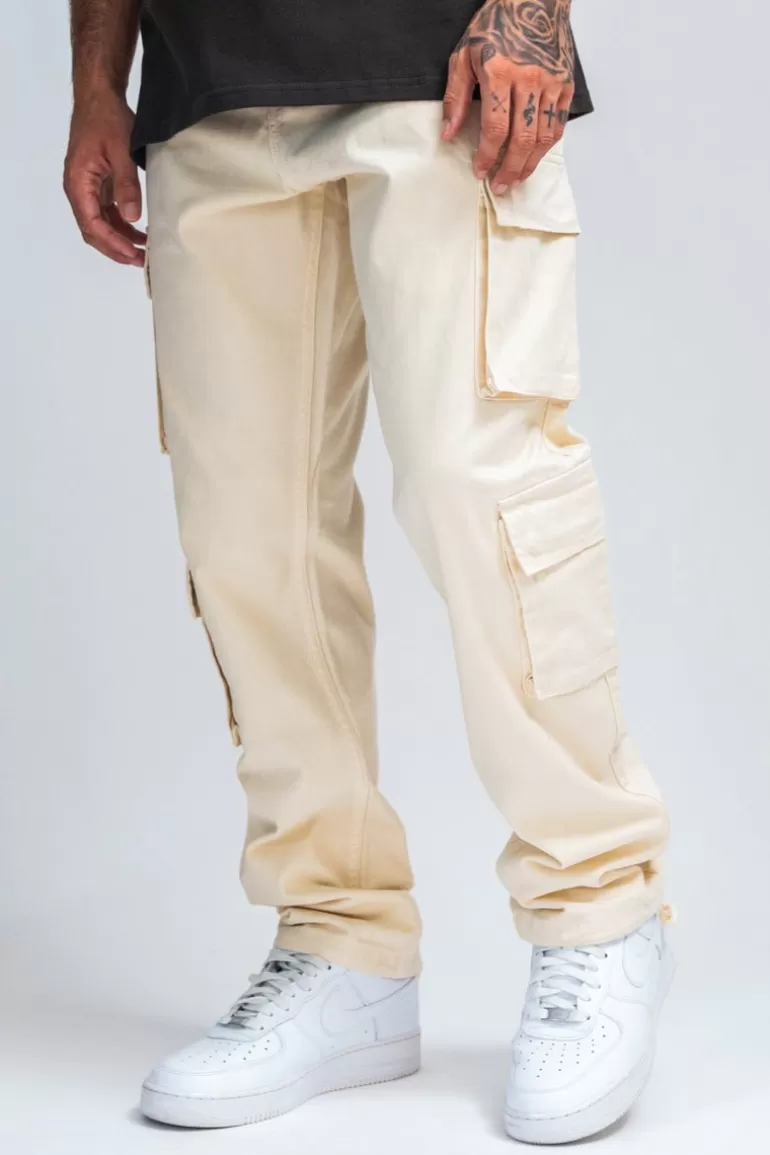 Flash Sale Dropsize Double Pocket Cargo Pant Beige