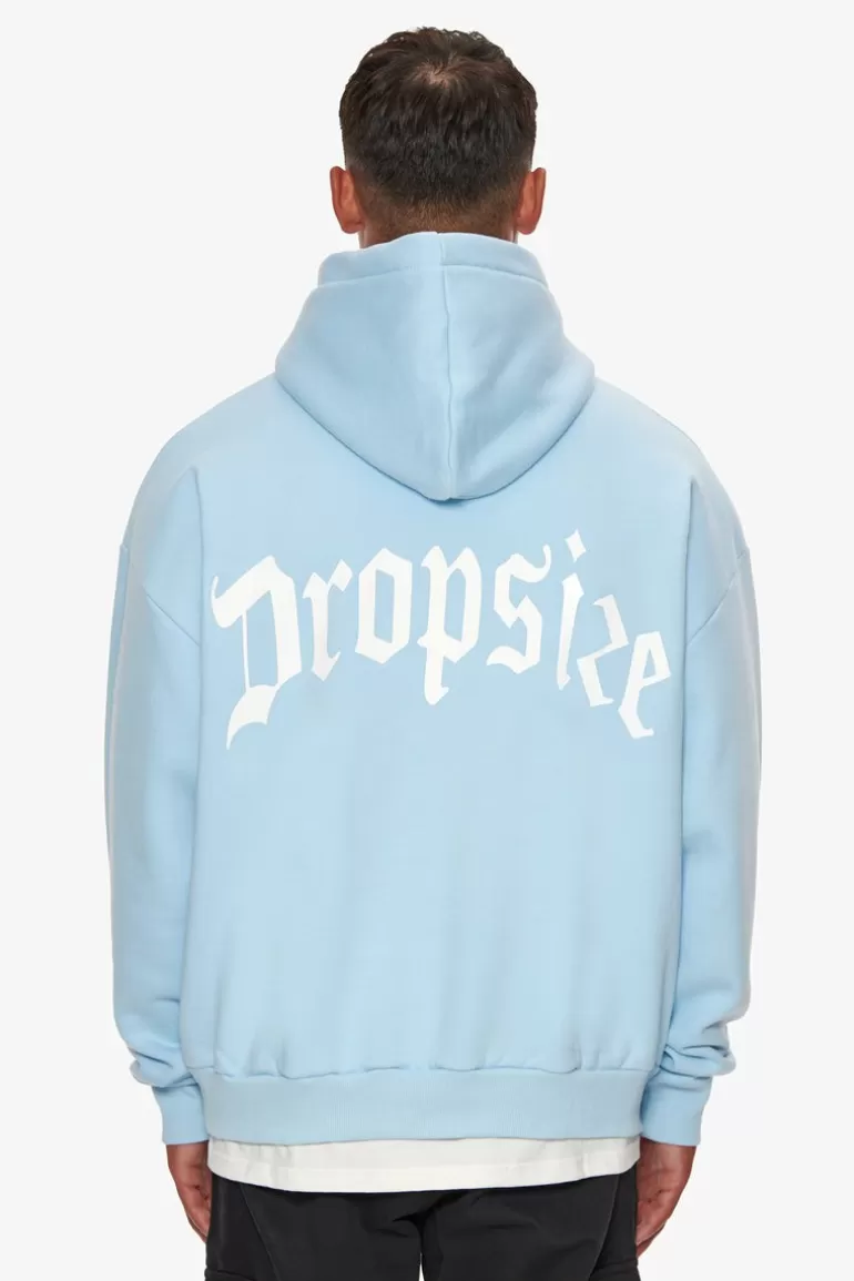 Cheap Dropsize Heavy Backlogo Hoodie Baby Blue / White