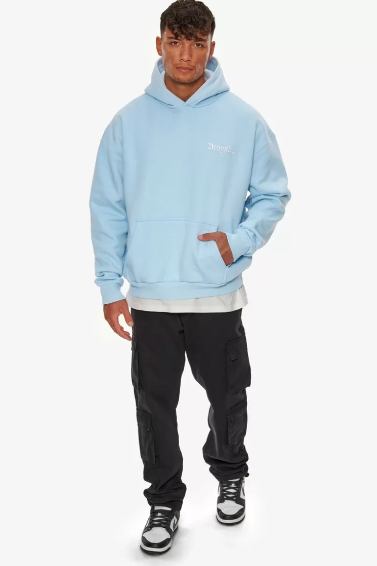 Cheap Dropsize Heavy Backlogo Hoodie Baby Blue / White