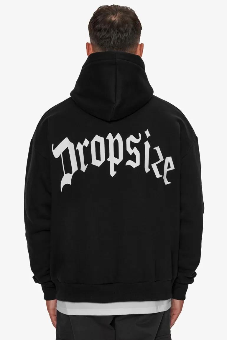 Fashion Dropsize Heavy Backlogo Hoodie Black / White