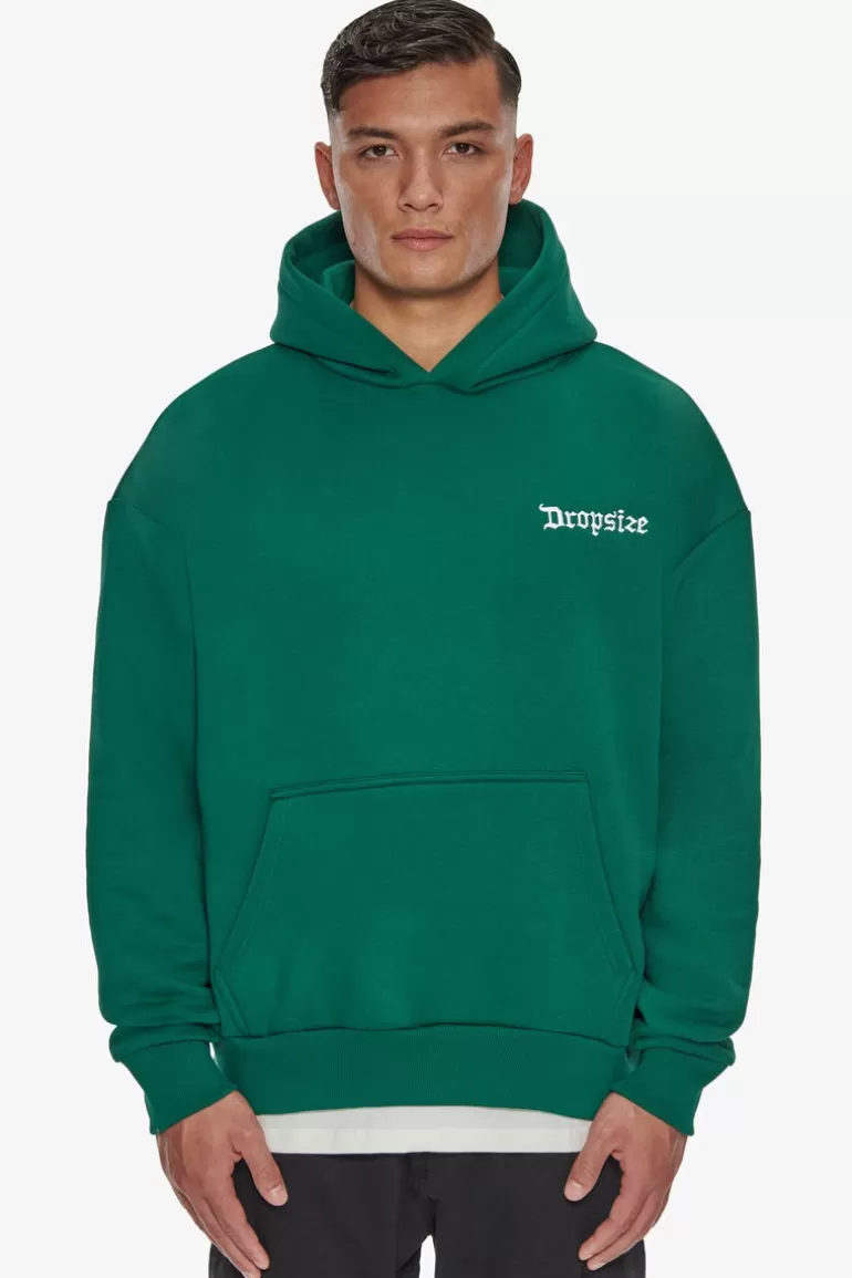 New Dropsize Heavy Backlogo Hoodie Green / White