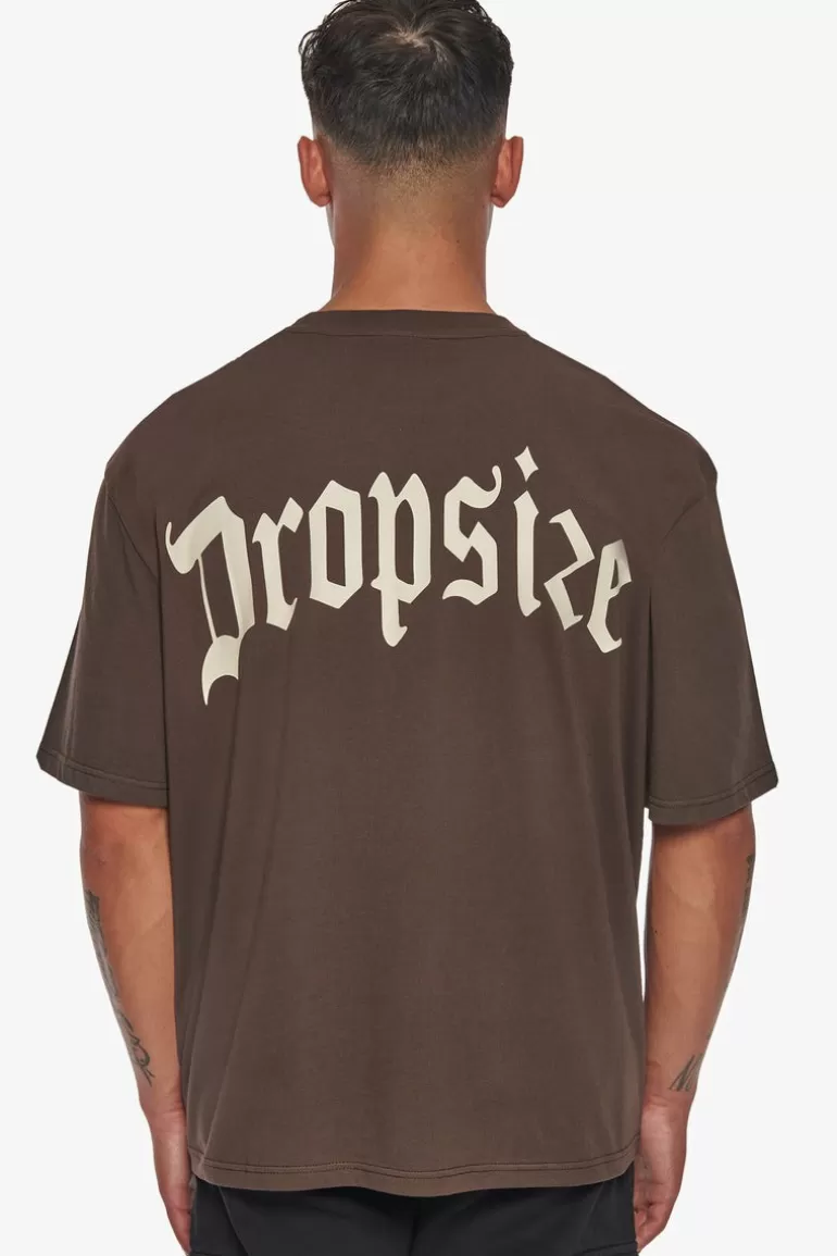 Fashion Dropsize Heavy Backlogo T-Shirt Chocolate Brown