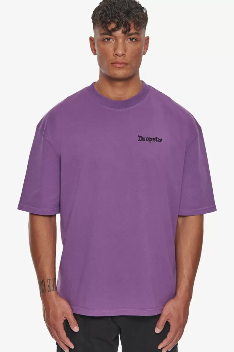 Flash Sale Dropsize Heavy Backlogo T-Shirt Washed Purple