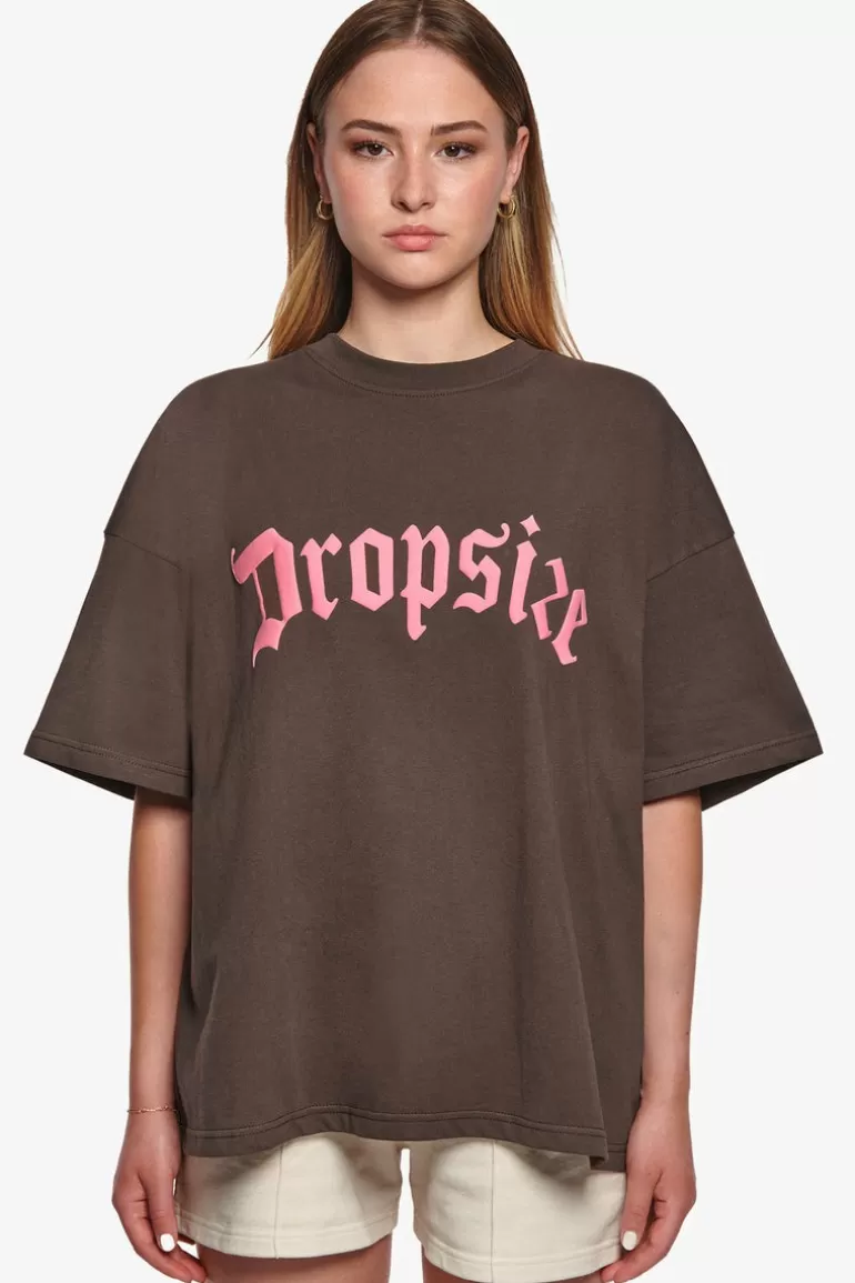 Flash Sale Dropsize Heavy Big Logo T-Shirt Chocolate Brown