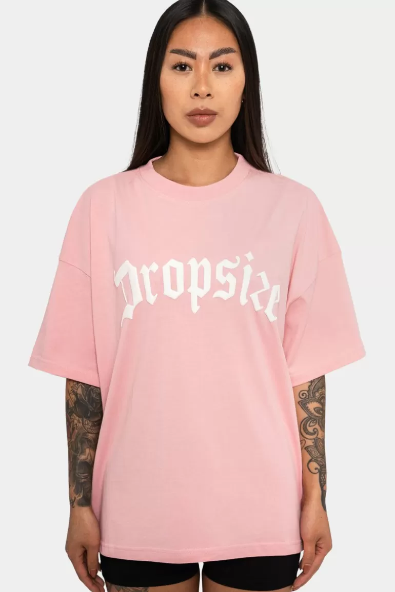 Store Dropsize Heavy Big Logo T-Shirt Pink