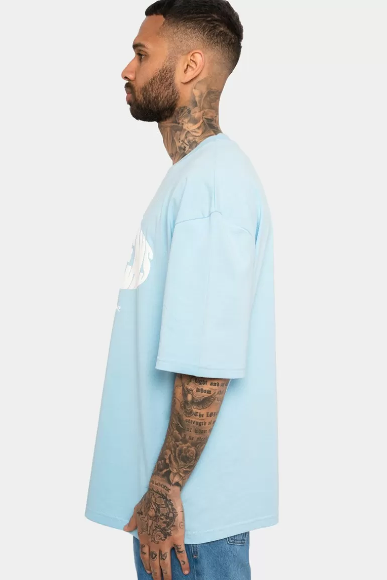 Online Dropsize Heavy Broken Dreams T-Shirt Baby Blue