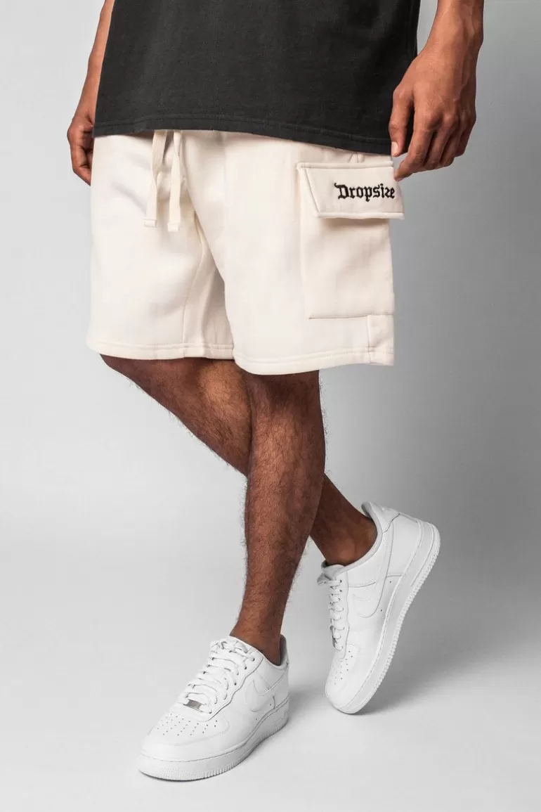 Best Sale Dropsize Heavy Cargo Sweat Short Cream White