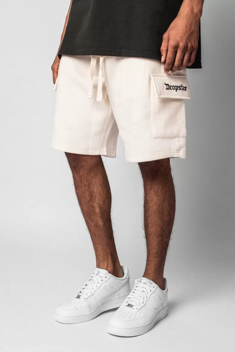 Best Sale Dropsize Heavy Cargo Sweat Short Cream White