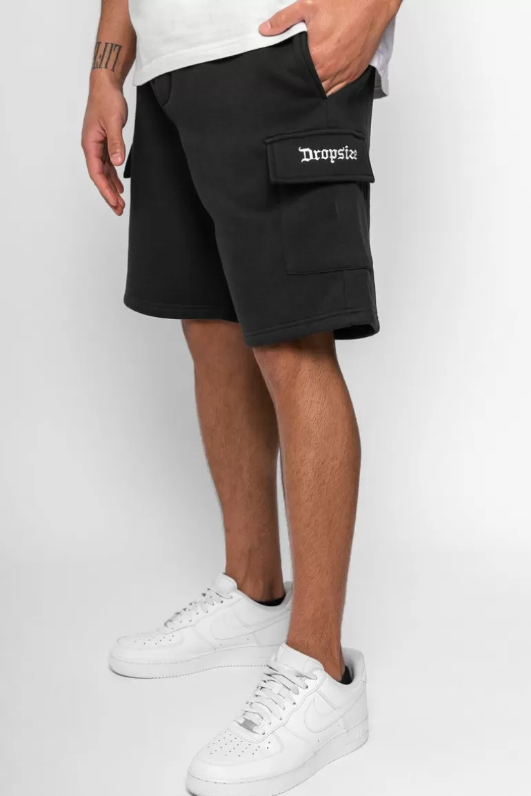 Online Dropsize Heavy Cargo Sweat Short Washed Black