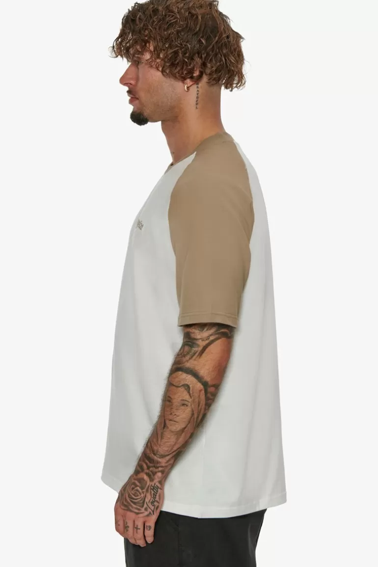 Cheap Dropsize Heavy Coloured Arms T-Shirt Silvermink/ Cream