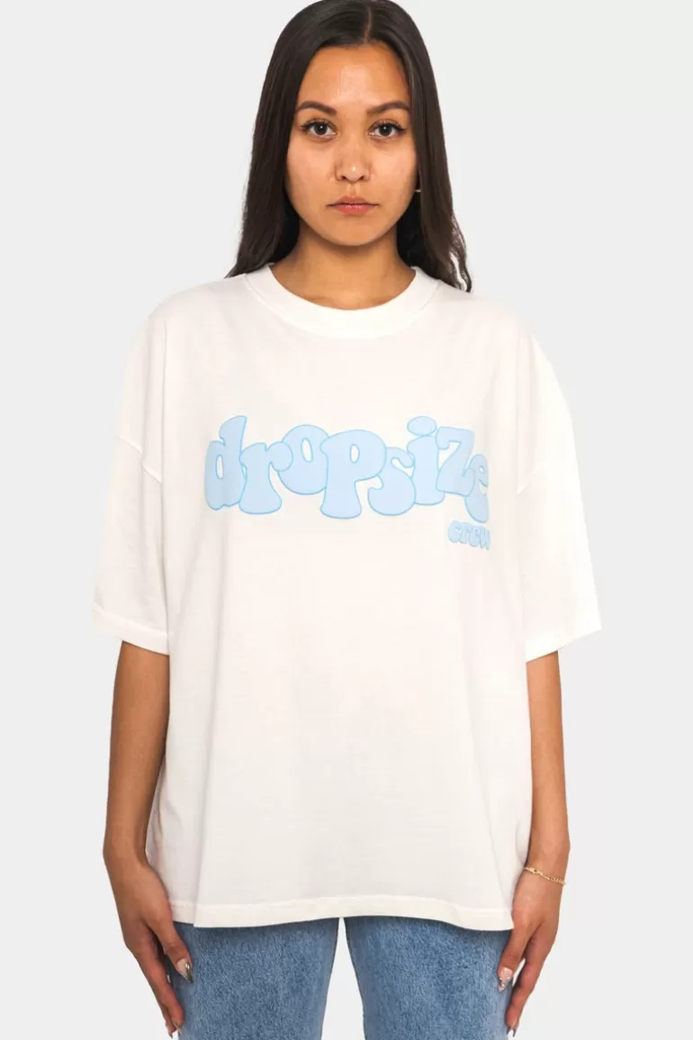 Best Dropsize Heavy Crew T-Shirt Cream/ Baby Blue