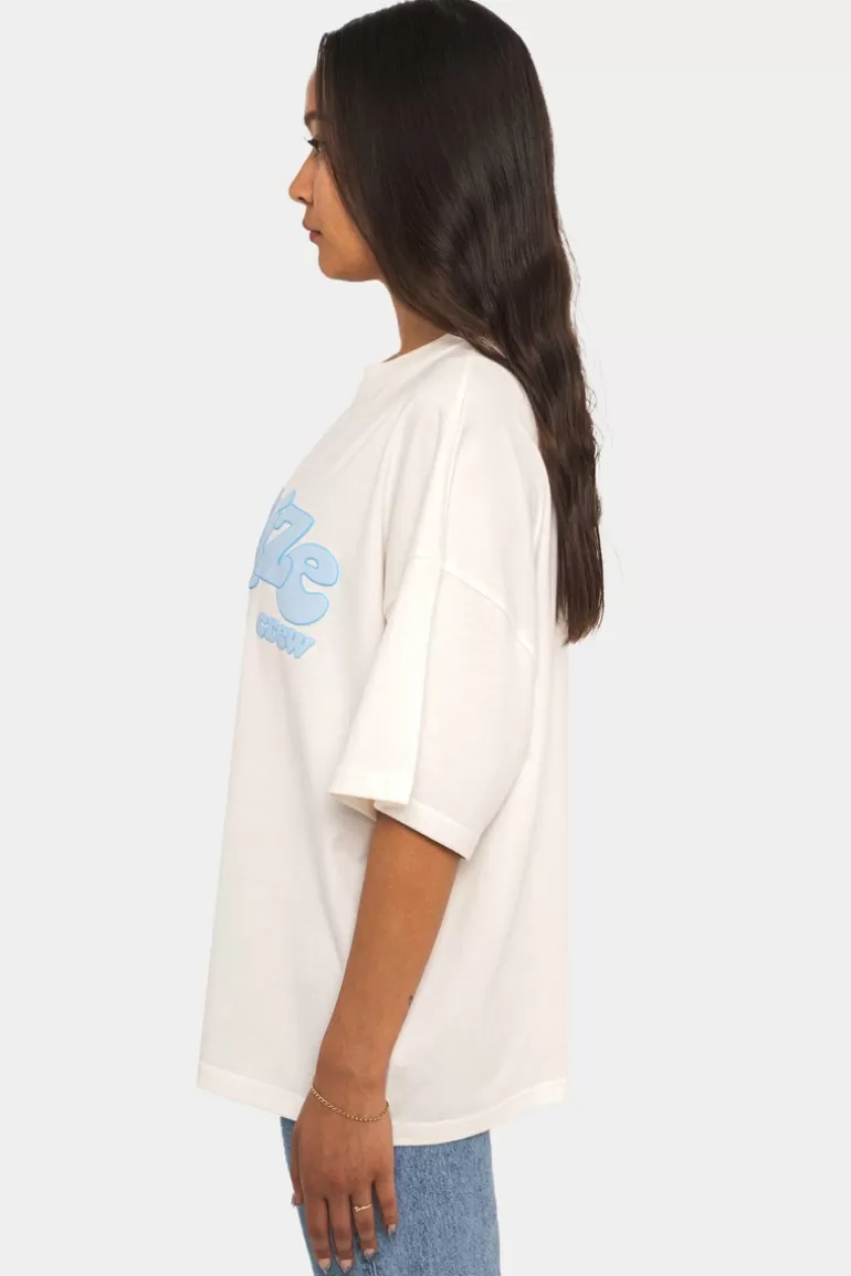 Best Dropsize Heavy Crew T-Shirt Cream/ Baby Blue