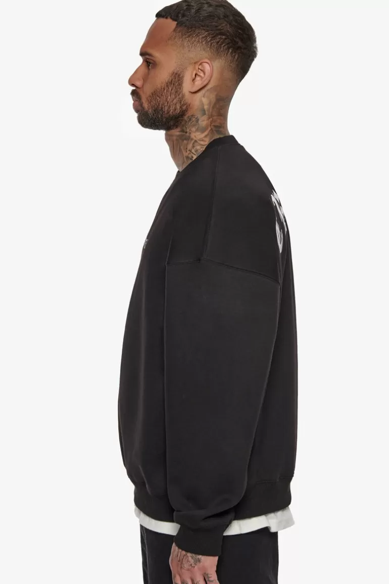 Cheap Dropsize Heavy Crime Crewneck Sweater Black