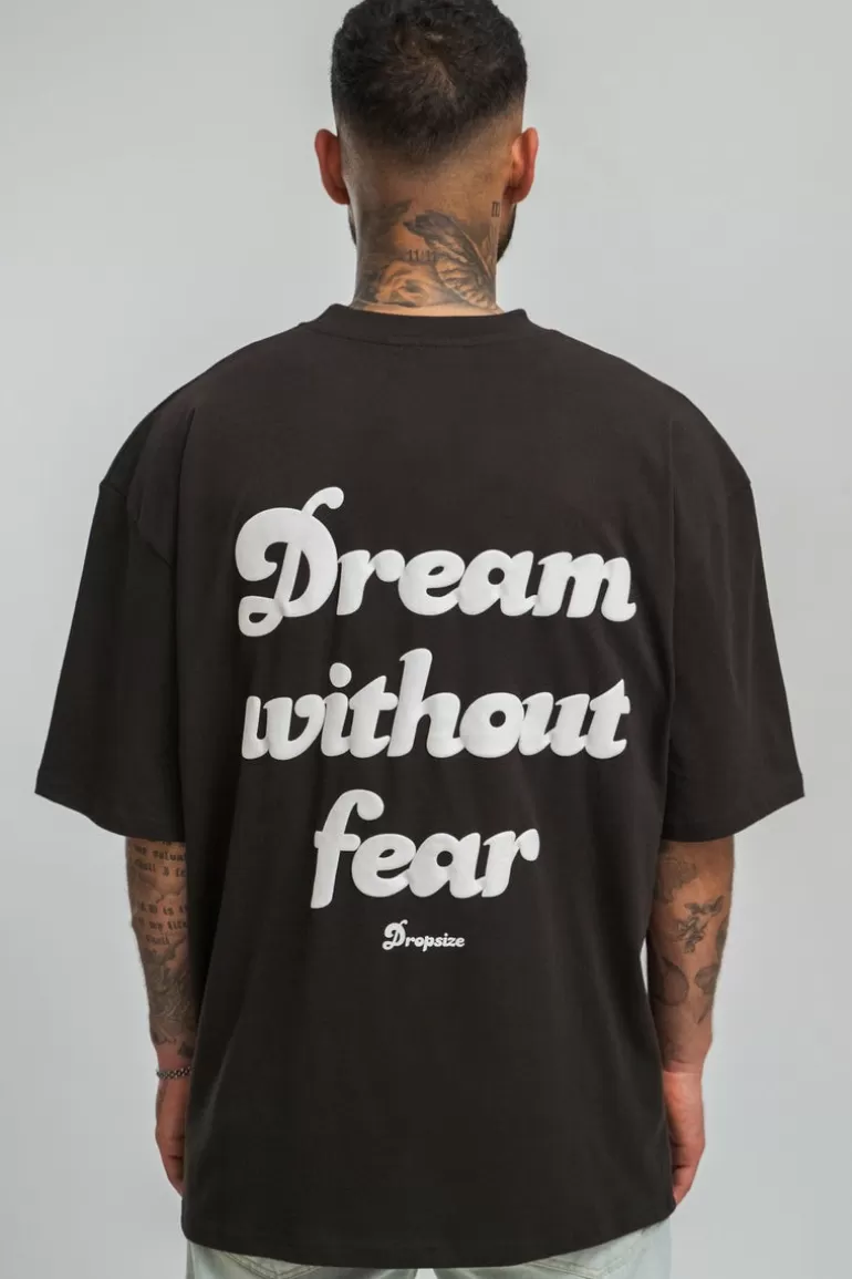 Discount Dropsize Heavy Dream Without Fear T-Shirt Washed Black