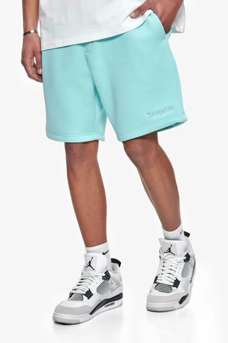 Outlet Dropsize Heavy Embo Sweatshorts Turquoise