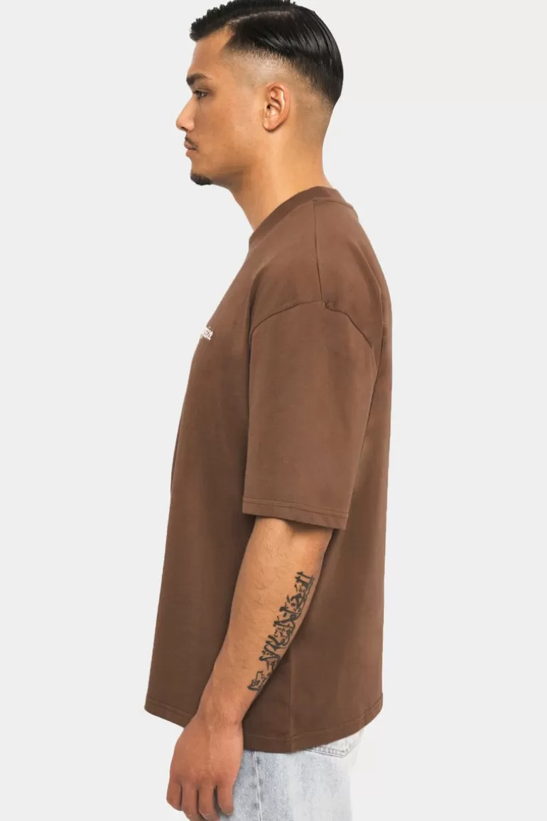 New Dropsize Heavy Embo T-Shirt Brown