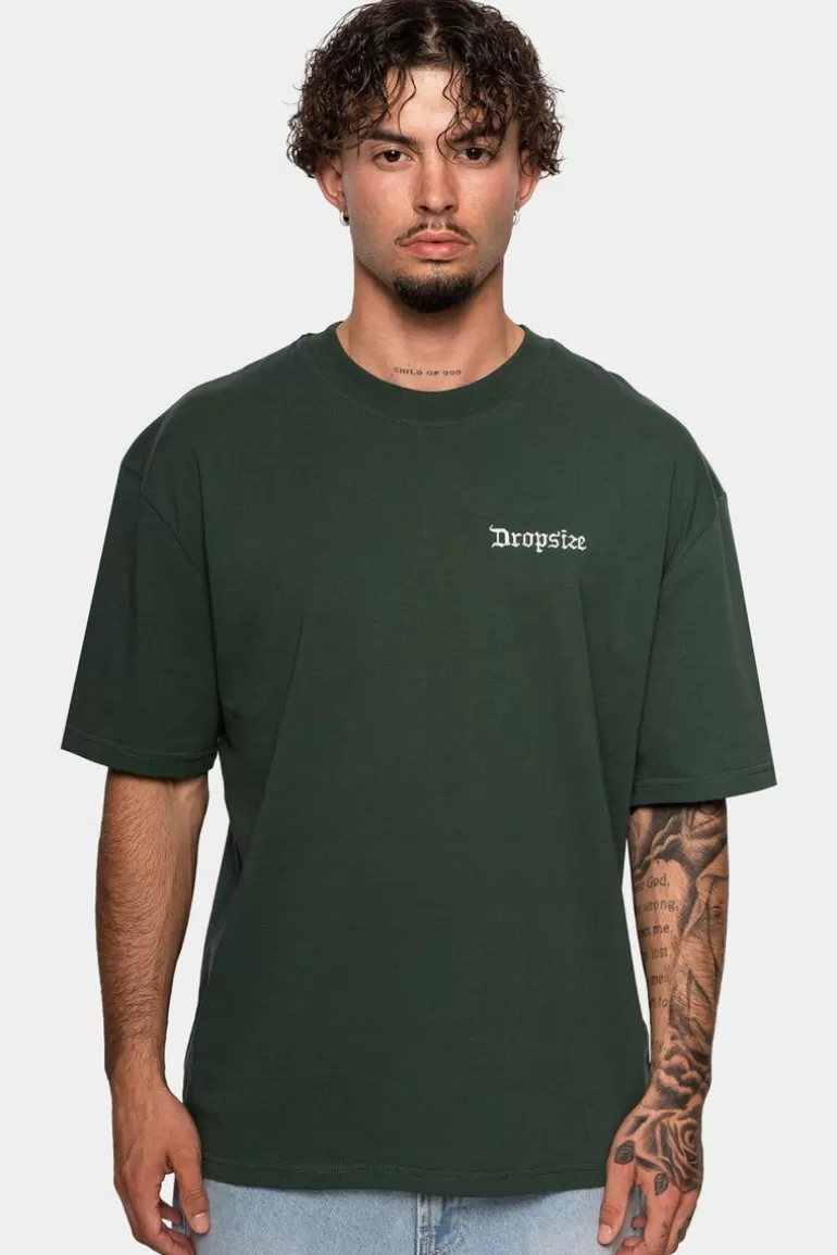 Sale Dropsize Heavy Embo T-Shirt Dark Green