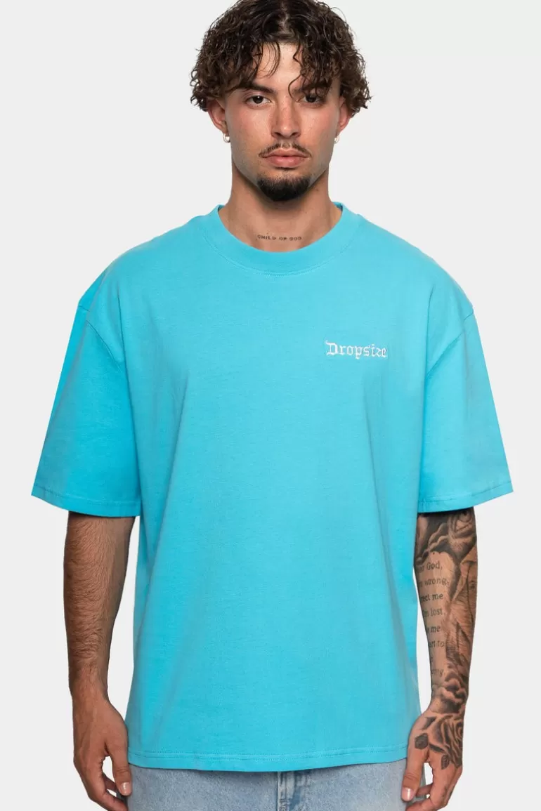 Clearance Dropsize Heavy Embo T-Shirt Light Blue