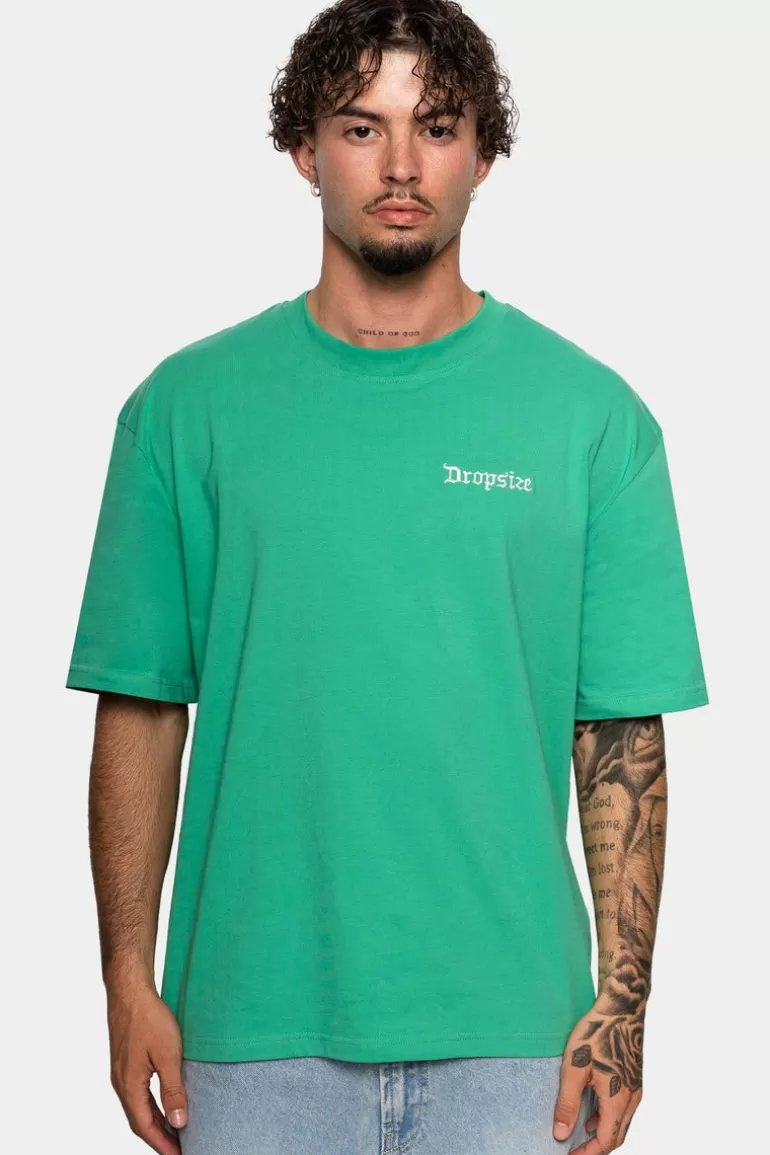 Discount Dropsize Heavy Embo T-Shirt Mint Green