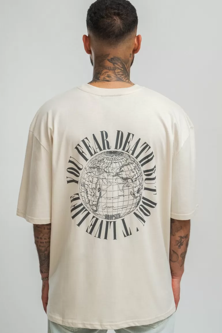 Best Dropsize Heavy Fear Death T-Shirt Coconut Milk