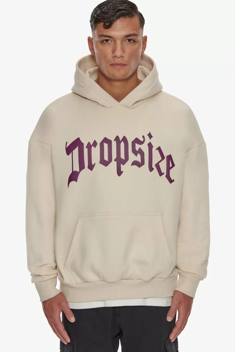 Clearance Dropsize Heavy Frontlogo Hoodie Coconut Milk / Grape