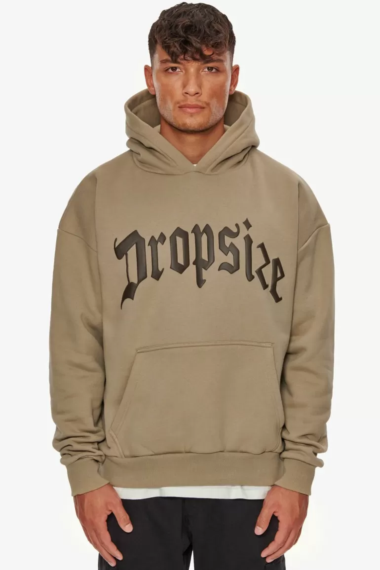 Cheap Dropsize Heavy Frontlogo Hoodie Weathered Teak / Chocolate