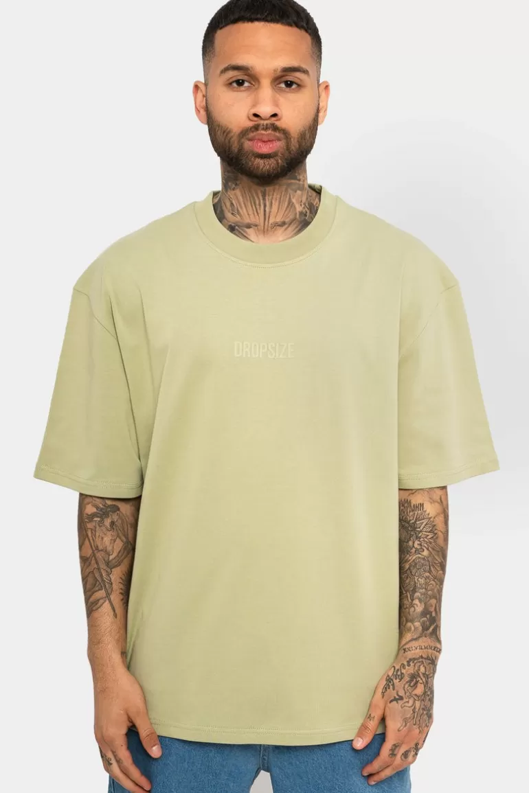 Cheap Dropsize Heavy Hd Front Logo T-Shirt Pistachio