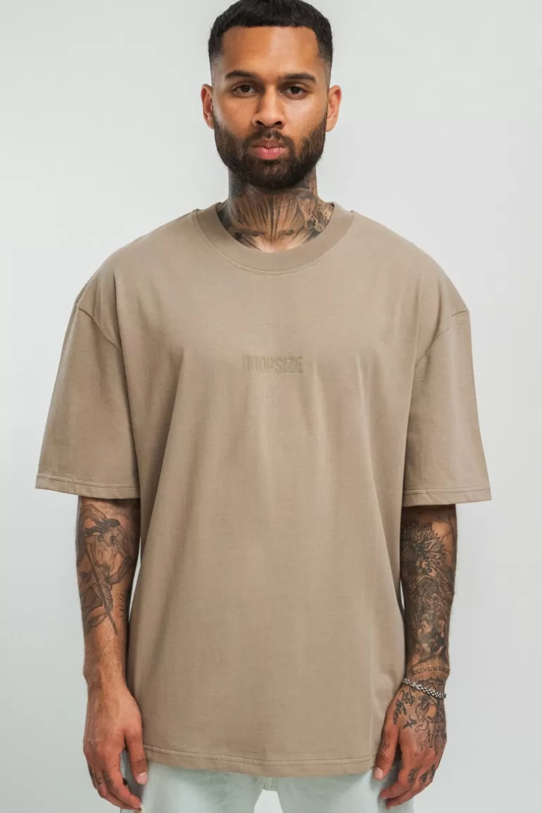 Clearance Dropsize Heavy Hd Front Logo T-Shirt Weathered Teak