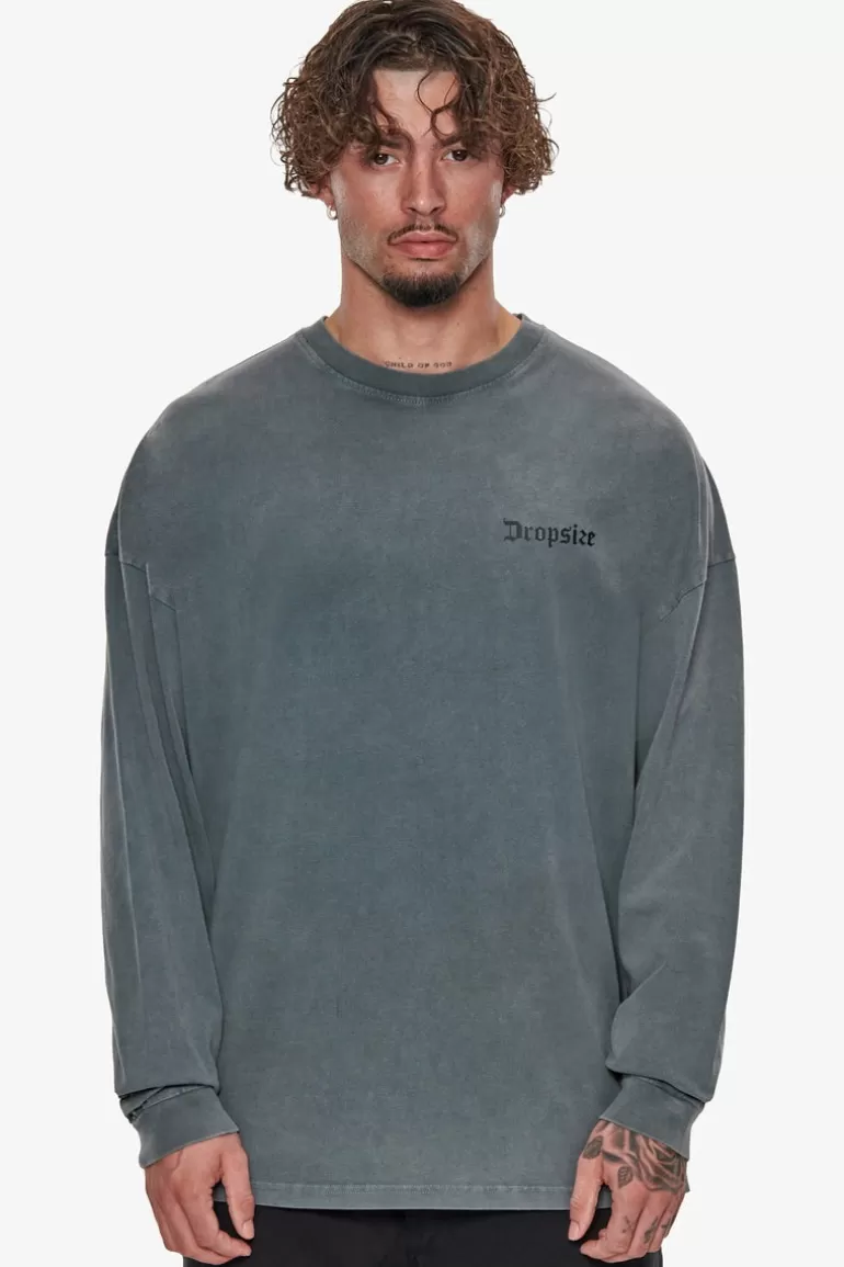 Best Sale Dropsize Heavy Longsleeve Washed Grey