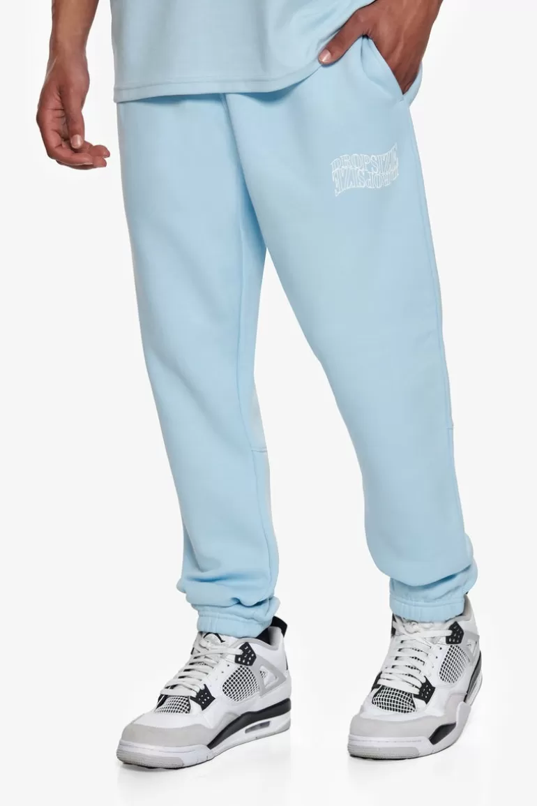 Sale Dropsize Heavy Mirrored Logo Jogger Baby Blue