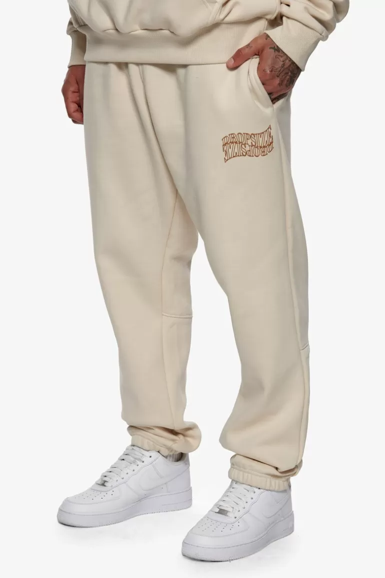 Cheap Dropsize Heavy Mirrored Logo Jogger Coconut Milk