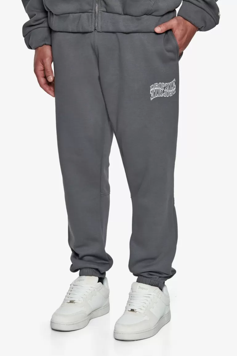 Cheap Dropsize Heavy Mirrored Logo Jogger Grey