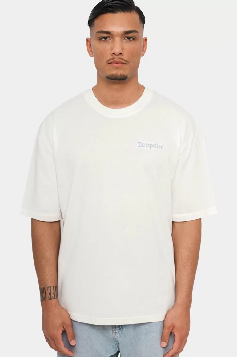 Best Sale Dropsize Heavy Overisze Embo T-Shirt Cream/Blue