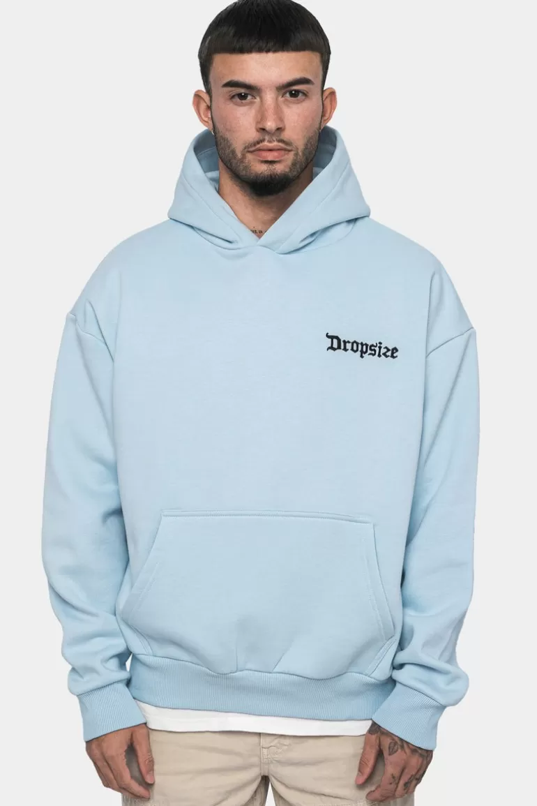 Flash Sale Dropsize Heavy Oversize Backprint Hoodie Baby Blue