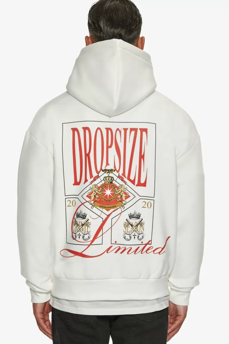 Store Dropsize Heavy Oversize Big Logo Hoodie Cream White