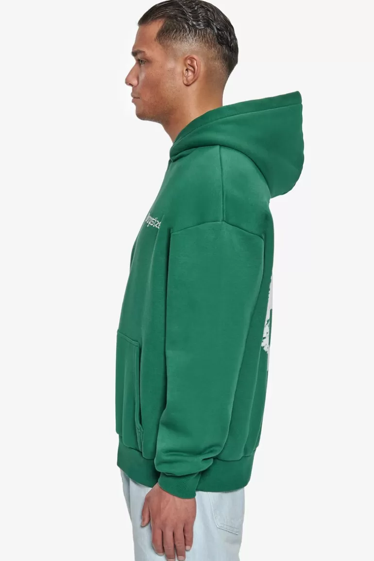 Hot Dropsize Heavy Oversize Blurred Logo Hoodie Washed Green