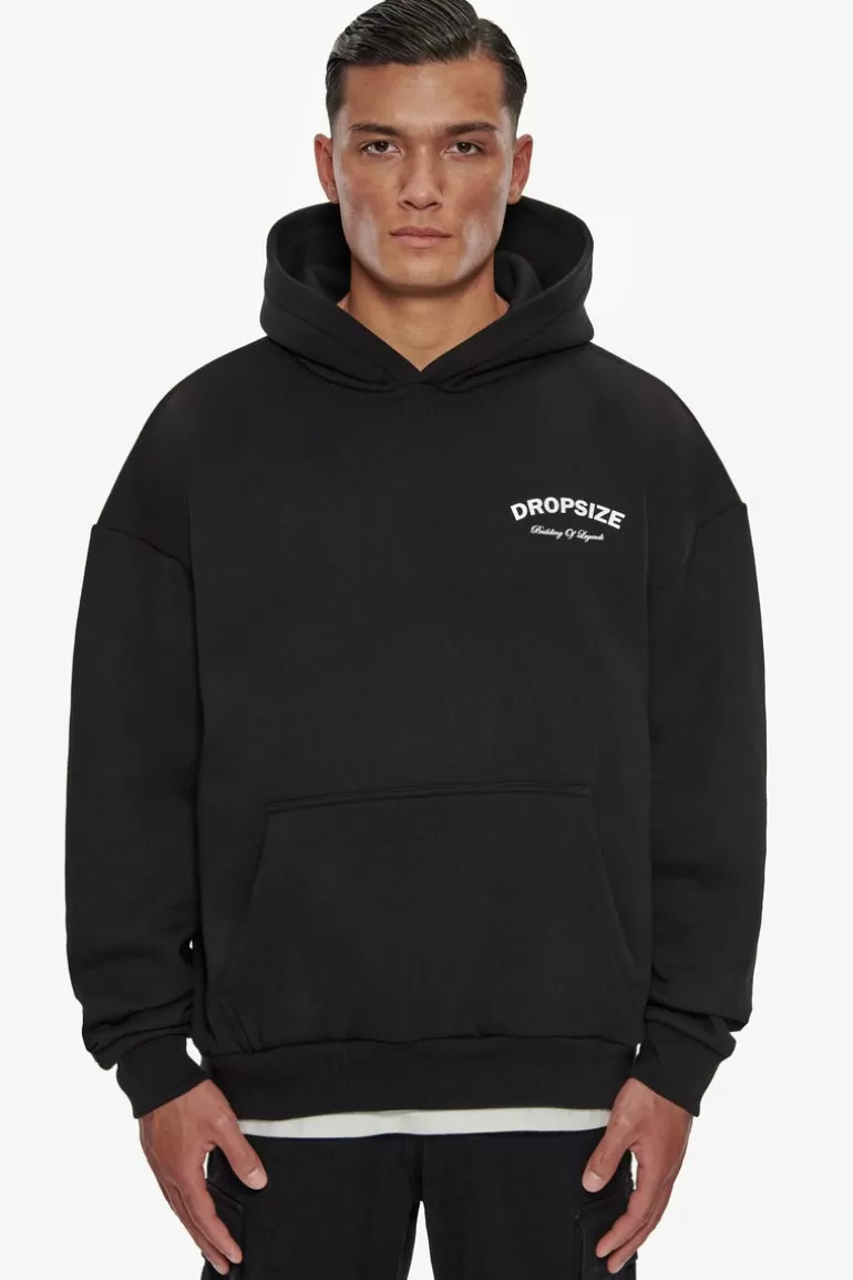 Cheap Dropsize Heavy Oversize Building Of Legends Hoodie Black