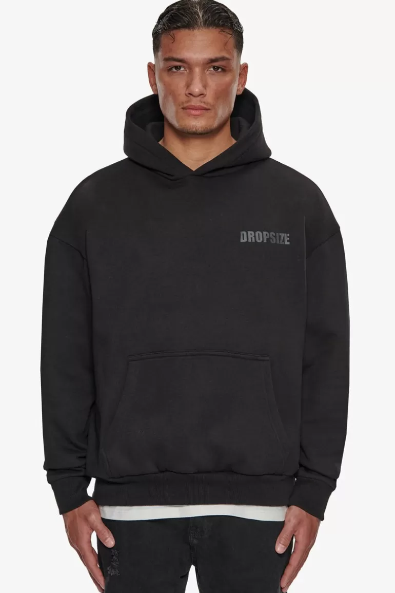 Store Dropsize Heavy Oversize Carrying Dove Hoodie Black