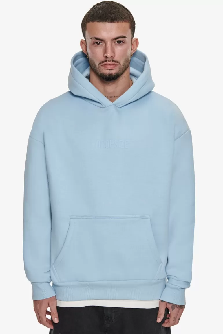 Hot Dropsize Heavy Oversize Center Hd Hoodie Baby Blue