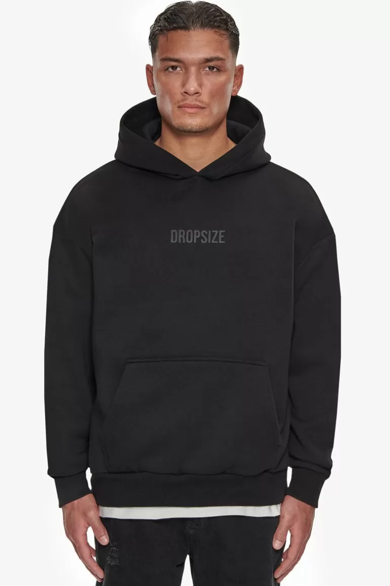 Sale Dropsize Heavy Oversize Center Hd Hoodie Black