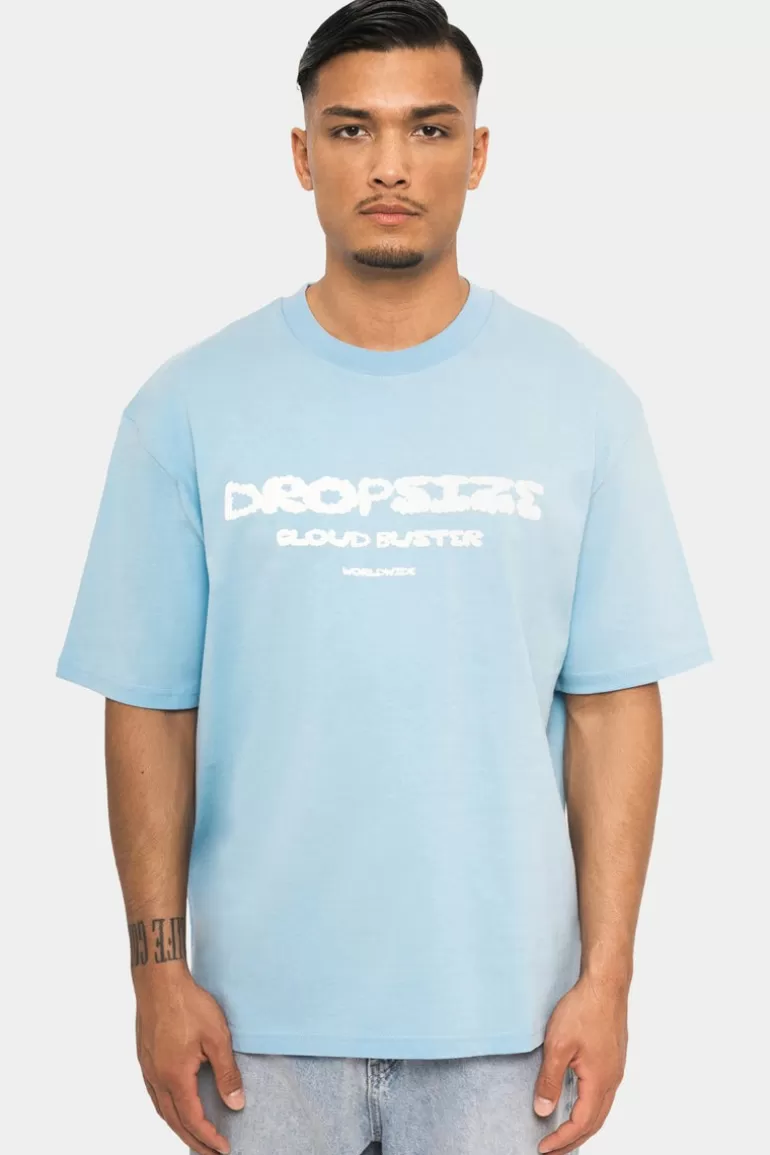 Cheap Dropsize Heavy Oversize Cloud Buster T-Shirt Baby Blue