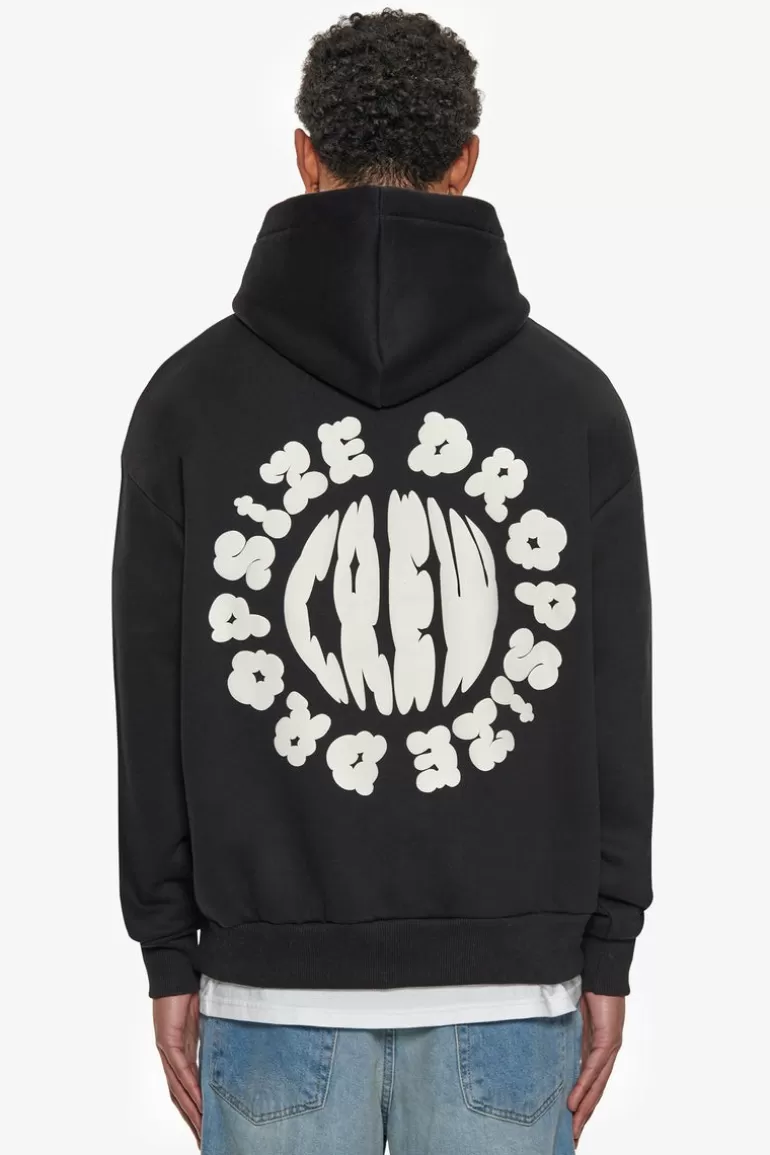 Sale Dropsize Heavy Oversize Cloud Crew Hoodie Black