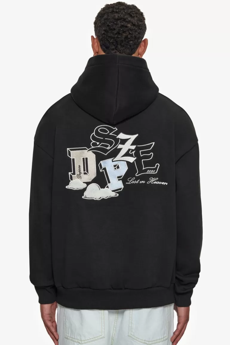 Outlet Dropsize Heavy Oversize Cloud Style Hoodie Black