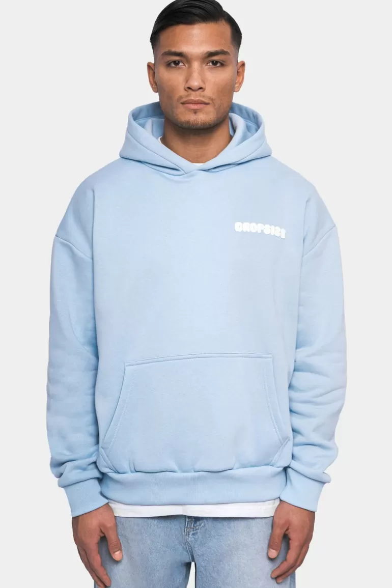 Best Dropsize Heavy Oversize Crew Hoodie Baby Blue