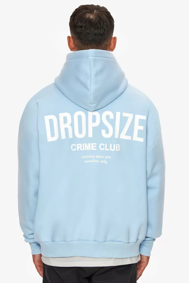 Cheap Dropsize Heavy Oversize Crime Club Hoodie Baby Blue