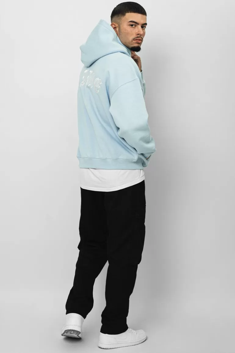 Sale Dropsize Heavy Oversize Crime Hoodie Baby Blue