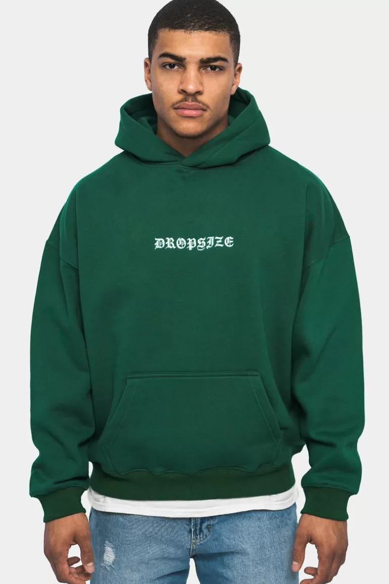 Best Sale Dropsize Heavy Oversize Crime Hoodie Green