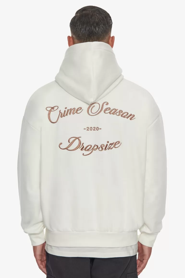 Hot Dropsize Heavy Oversize Crime Season Hoodie Cream